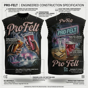 Apparel OEM ODM High Quality Vintage Graphic Sleeveless Tank Top Streetwear Summer Casual Trendy Custom Print Unisex Shirt Men - Product Image 3