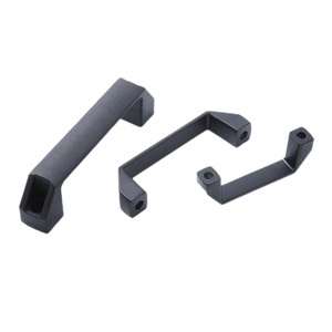 LS522 <b>Silver</b> Surface-Mounted & Black U-Shaped Handle - Nylon Aluminum Alloy Grip for Cabinet Doors and Toolboxes - Product Image 4
