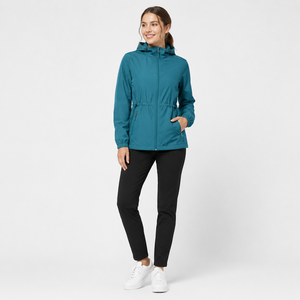 Women's Jogger Windbreaker 2-Piece Nylon <b>Jacket</b> & Shorts Set Stand Collar Customizable <b>Workout</b> Sweatsuit Track Suits Wholesale - Product Image 3