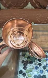 Ensemble de carafes en cuivre pour service de dîner de style palais, ensemble métallique pour servir l'eau avec verres, durable et réutilisable pour la cuisine. - Product Image 2