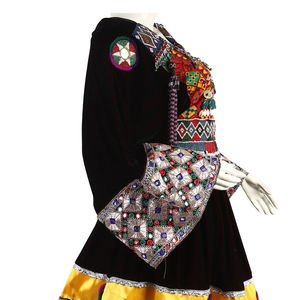 Vestidos Tribales Afganos Eid 2026, Producto en Oferta, Vestidos Tribales Afganos para Mujer en Color Negro, Rojo y Amarillo, Precio al por Mayor - Product Image 6