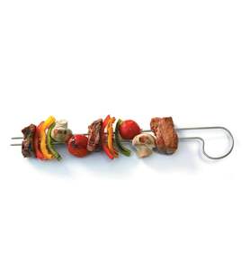 Brochetas de acero inoxidable premium para asar a la parrilla, de tamaño largo y fáciles de usar, para cocinar carne y verduras. - Product Image 1