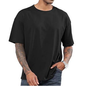 เสื้อยืดทรงบ็อกซ์ฟิตสำหรับผู้ชาย เสื้อยืดโอเวอร์ไซส์ลำลอง ผ้าฝ้ายเนื้อนุ่ม ระบายอากาศได้ดี ใส่สบายทุกวัน สไตล์สตรีทแวร์ เสื้อผ้าผู้ชายสำหรับฤดูร้อน - Product Image 1