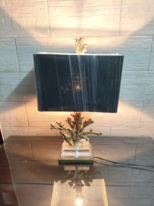 โคมไฟต้นไม้ทรงยุโรปแบบปรับได้ ผลิตจากอะลูมิเนียมและผ้าลินิน เป็นมิตรกับสิ่งแวดล้อม ใช้ไฟ AC ขนาดกลาง - Product Image 6