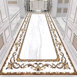 Carreaux de sol décoratifs en marbre blanc de luxe, incrustés, faits à la main, imperméables, design méditerranéen, installation flottante, utilisation hospitalière - Product Image 2