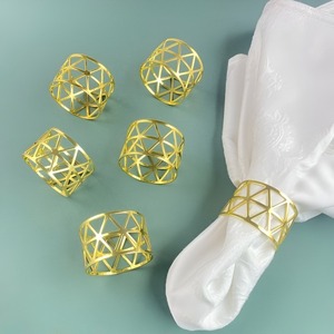 New Napkin <b>Rings</b> Minimalist Design Metal Napkin <b>Rings</b> Modern Minimalist Hollow Out Napkin <b>Rings</b> for Banquet Table Setup Decorate - Product Image 2