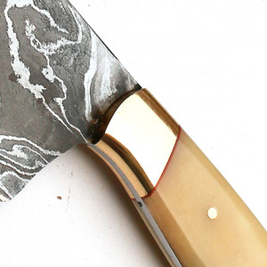 Couteau de Chef Japonais Artisanal Personnalisé de 13 Pouces, Lame en Acier Damas, Manche en Bois, Ambidextre, Compatible Lave-Vaisselle, OEM pour DIY - Product Image 2