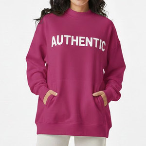 เสื้อสเวตเชิ้ตแฟชั่นผู้หญิงทรงโอเวอร์ไซส์ คอเต่า แขนยาว สไตล์ลำลอง - Product Image 2