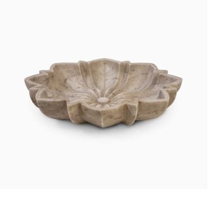 Stone Era Latest Arrival Unique Designer Marble Modern Multi-Functional Serving Bowl Urli Pattern for Ramadan Diwali Occasions - Product Image 1