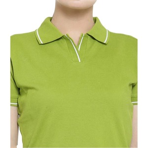 Polo décontracté pour femme, essentiel pour l'été, en piqué de coton doux, à manches courtes, uniforme de bureau, vente en gros, usine OEM ODM - Product Image 4