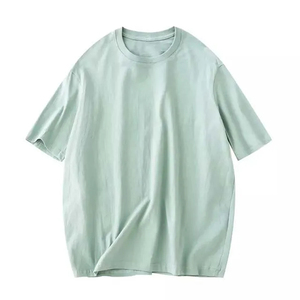 Camiseta de Manga Corta con Cuello Redondo Rosa para Mujer, Corte Holgado, Color Sólido, Jersey de Algodón, Top Informal de Verano - Product Image 6