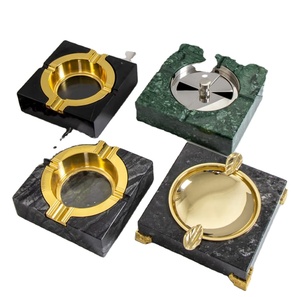 Cendrier incrusté de bois et de marbre de qualité supérieure Plateau à fumer rond fabriqué à la main avec finition naturelle Idéal pour les cadeaux décoratifs et les commandes en gros - Product Image 6