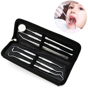 Kit d'examen dentaire professionnel 6 pièces en acier inoxydable certifié CE A+ pour le nettoyage des dents, le remplissage et la construction de bridges osseux - Product Image 6