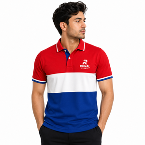 Nouveaux T-shirts Polo Athlétiques Anti-Plis Personnalisés pour Homme – T-shirts de Sport Courts Populaires pour la Course, Tissés, Brodés, à Motif Uni - Product Image 3