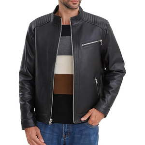Chaqueta de Cuero Genuino de Vaca de Alta Calidad, Diseño Personalizado, Cierre de Botón Sencillo, Talla Grande para Hombre, Invierno - Product Image 5