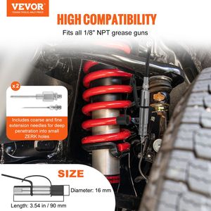 2 pezzi 10000 PSI ad alta pressione 3-ganasce di bloccaggio a sgancio rapido 1/8 \ "NPT raccordi compatibili con tutte le pistole a grasso - Product Image 2