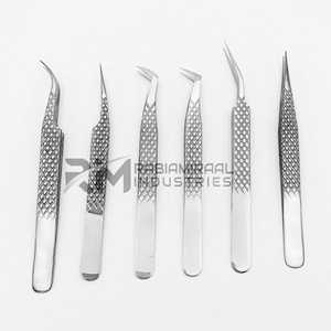 Ensemble de pinces à cils RMI Diamond Grip en acier inoxydable, 6 pointes différentes, pointe lisse pour extensions de cils - Product Image 2