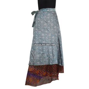 Falda Larga Envolvente de Seda Mágica Reversible de 2 Capas para Mujer, Estilo Vintage, Tallas Grandes, Nueva Colección 2026 - Product Image 5