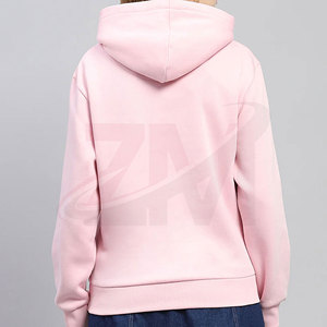 Sudadera con Capucha Rosa Floral para Mujer con Diseño de Estampado Metálico en el Logotipo Frontal, Corte Regular, para Otoño, Ligera y Cómoda - Product Image 2