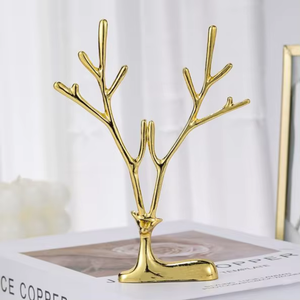 Aluminium Reindeer Antler Sculpture-Modern Handmade Wedding & <b>Christmas</b> Tabletop Decor - Product Image 4