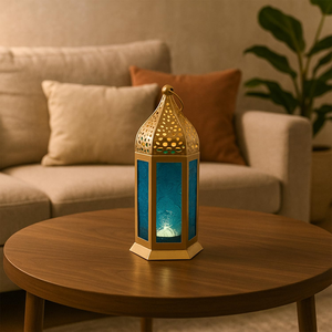 Iron <b>Moroccan</b> <b>Lantern</b> with Embossed Design Modern Durable Hanging Candle Holder for Christmas Birthday Wedding Home Decor - Product Image 3