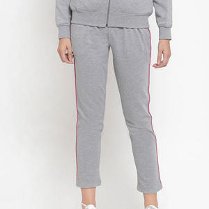 Ensemble de survêtement gris à capuche pour femme, sweat-shirt à fermeture éclair intégrale et pantalon de jogging assorti, tenue décontractée de maternité - Product Image 4