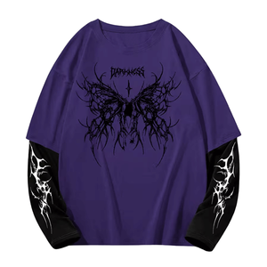 เสื้อแขนยาวพิมพ์ลายออกแบบเองขายดีสำหรับผู้ชาย เสื้อสเวตเชิ้ตคอกลมลายสกรีนสำหรับฤดูใบไม้ร่วง - Product Image 1