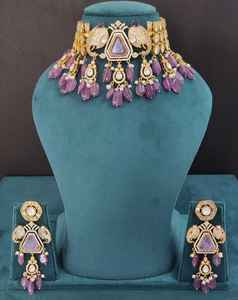 Collar choker tradicional indio de primera calidad con hermosos pendientes con diseño de elefante, perfecto para bodas. - Product Image 2