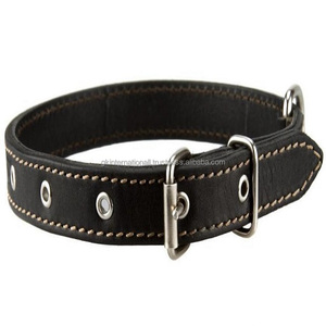 100% collier de chien en cuir pleine fleur véritable pour petit ou moyen animal de compagnie réglable en acier inoxydable matériel personnalisé collier pour chien - Product Image 4