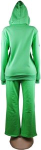 Bright Green with Eagle Embroidery Design Hoodie <b>Set</b> - Product Image 5