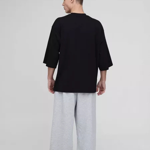 เสื้อยืดลำลองพิมพ์ลายดิจิทัลโลโก้ฮิปฮอปสำหรับผู้ชาย เสื้อผ้าสตรีทแวร์แบบสั่งทำทรงหลวม คอกลม เสื้อยืดผู้ชายผ้าฝ้าย 100% - Product Image 6