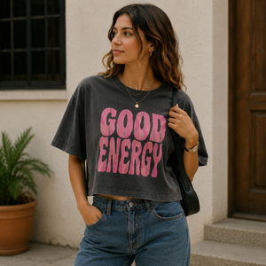 Camiseta Personalizada para Mujer, 100% Algodón, Corte Regular, Estampado y Bordado, Cuello Redondo, Hombros Caídos, Tejido Jersey Sencillo, Transpirable, Ropa de Verano - Product Image 1