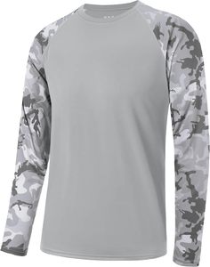 Customized UPF 50 Quick Dry 100% Polyester Fishing <b>Sunscreen</b> Long Sleeve Fishing Hiking Shirt Breathable Moisture Wicking Sun - Product Image 1