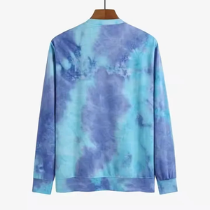 Camiseta Tie Dye de algodón 100% de nuevo diseño, estilo elegante y corte ajustado para hombre, manga larga, corte holgado, color sólido. - Product Image 2