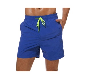 <b>Men's</b> Solid Color Quick Dry Swim <b>Shorts</b> With Drawstring Waist And Pockets Casual Beach Wear <b>Red</b> - Product Image 5