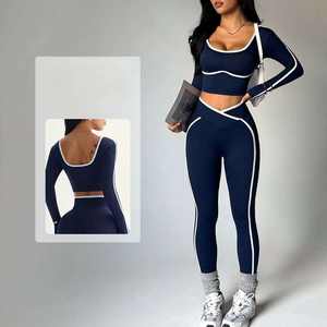 Conjunto Deportivo 2026, Top y Pantalones de Yoga, Transpirable, Manga Larga, Cintura Alta, Levanta Glúteos, Conjunto Deportivo de 2 Piezas para Mujer - Product Image 4