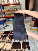 Gran venta de paquetes de cabello crudo cabello humano 8 10 12 pulgadas cabello corto Color Natural Super doble calidad dibujada al por mayor