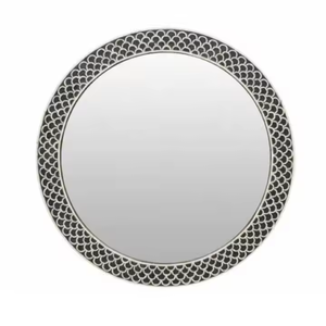 High Quality Eco-Friendly Modern Handmade Customized Bone Inlay Round Wall <b>Mirror</b> Frame Home Decor - Product Image 2