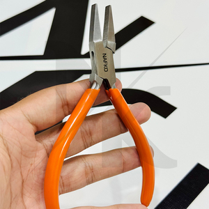 Pince à bec plat pour la réparation de bijoux, couleurs personnalisées, poignée 130 mm, mâchoires lisses, outils de fabrication de bagues, outil durable en acier inoxydable - Product Image 5