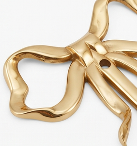 Fine Quality Gold Polished Bow Shape Wall <b>Hook</b> Metal Heavy-Duty Single <b>Hook</b> Luxurious Design For Clothing Storage - Product Image 2
