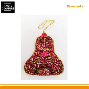 กระดิ่งคริสต์มาสขนาดใหญ่ 11 ซม. ผลิตในอินเดีย ปักลายด้วยมือ สำหรับตกแต่งบ้านในช่วงเทศกาล - Product Image 2