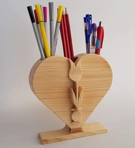 Présentoir de luxe en bois pour stylos, organisateur artisanal en bois pour bureau, porte-accessoires élégant en bois pour bureau - Product Image 6