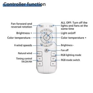 19-Inch RGB Dimmable LED Enclosed Ceiling Fan with Light Flush Mount Bladeless 6 Speed Remote Control for Bedroom & Party - Product Image 5