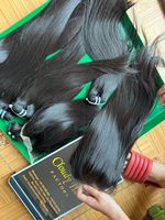 Harga Terbaik Rambut Vietnam Bone Straight Lace Closure 3 Bundel Rambut Asli Virgin Kualitas Premium Mesin Double Weft 26-30 Inch
