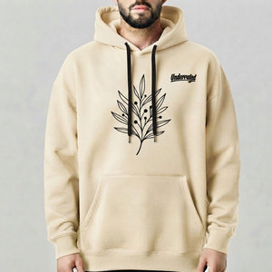 Hoodies contemporains surdimensionnés pour hommes, coupe décontractée en coton, pull à manches longues, vêtements urbains, impression personnalisée, vente en gros - Product Image 1