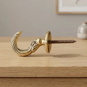 Most Selling Solid Brass Wall Mounted <b>Curtain</b> <b>Hook</b> for Living Room Bedroom Hotel and Home Decoration Available For Sale - Product Image 3