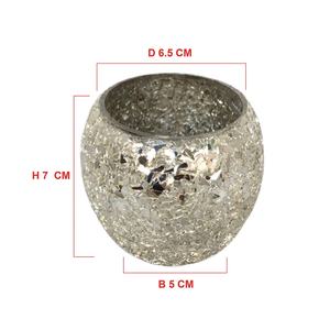 2024 luxe personnalisé argent petite mosaïque verre support votif vente chaude décor à la maison multi-usages fabriqué à la main ovale nouveau luxe - Product Image 1