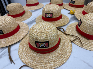 Sombrero de Sol Unisex de Rafia Tejida a Mano en Vietnam, con Rayas, Bordado a Mano, Ligero, de Ala Ancha, para Vacaciones, Fiestas de Verano y Bodas - Product Image 5