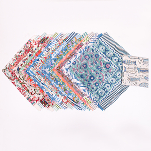 Pañuelo Cuadrado de Algodón 100% Estampado a Mano en Jaipur, Estilo Bohemio y Ecológico - Product Image 4
