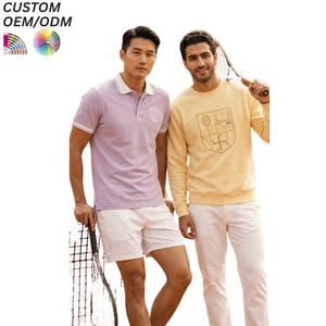 Ropa de Tenis de Alto Rendimiento para Hombre, Camiseta y Pantalones Cortos, 100% Poliéster, Logotipo Frontal, Secado Rápido, Ropa para Partidos, Soporte OEM ODM, Venta al Por Mayor - Product Image 3